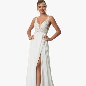 Amazon White Lace Bridal Dress